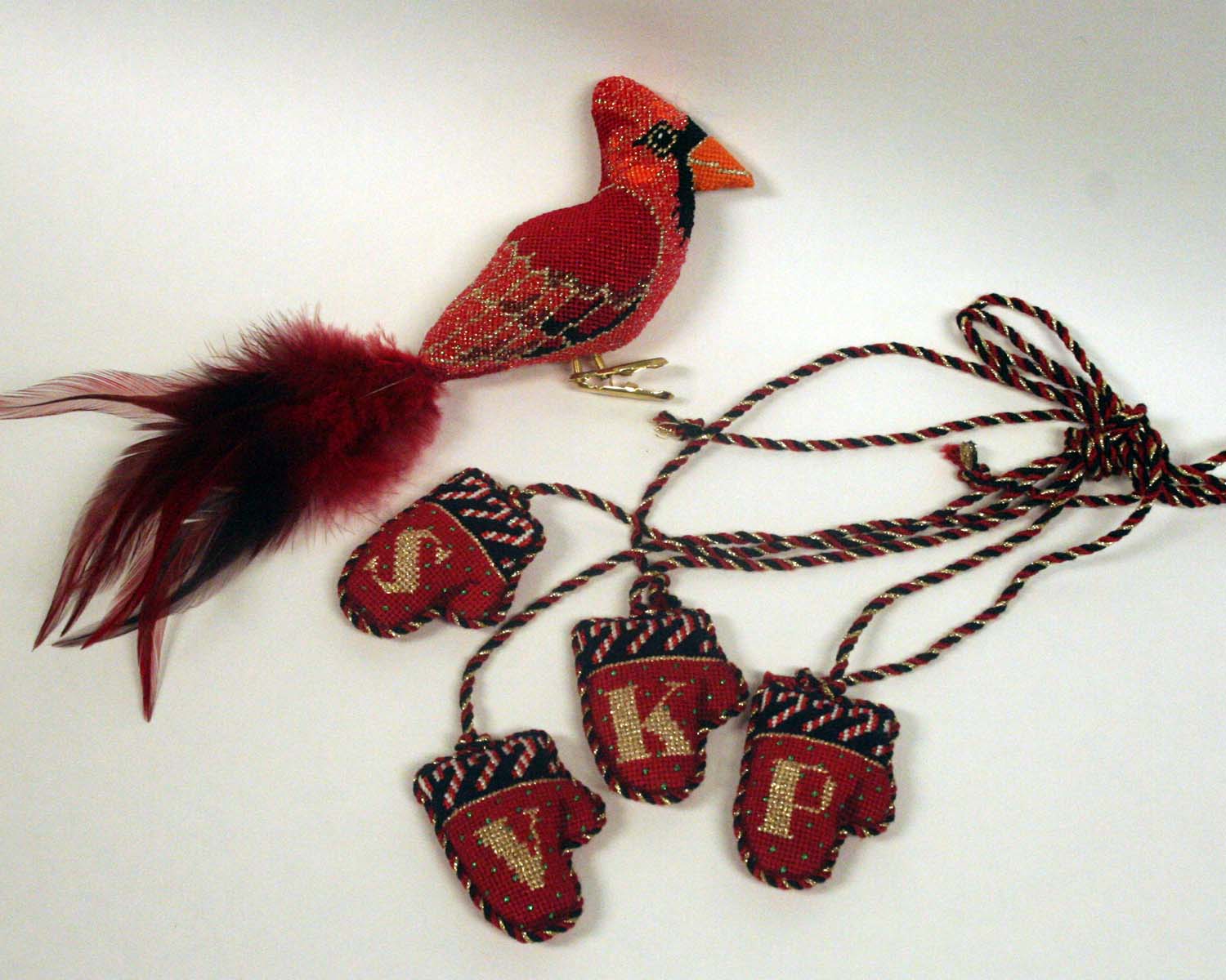 cardinal and mittens